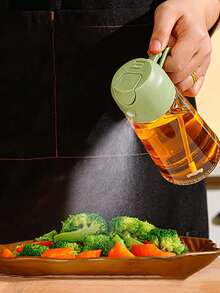 1 件自动开/关烹饪调味瓶、二合一喷油瓶、完美油量控制、防尘调味油瓶、酱油瓶、防漏大调味罐、耐高温玻璃油瓶、野餐露营烧烤用品、厨房用具 - 彩色 - 查看 3