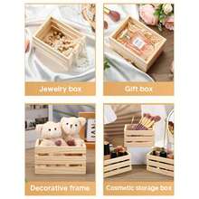 Halloween Christmas Wooden Decoration Boxes, Small Wooden Storage Boxes For Holiday Gifts And Decorations, Desk Organizer For Home Office, Cute Storage Basket For Makeup Jewelry, Holiday Home Kitchen Decoration, Perfect Gift For Friends, Family, Christmas Gift Exchange.