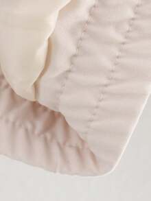 Chaqueta acolchada con cuello alto de mujer en beige, de manga larga con bolsillos, casual para otoño e invierno