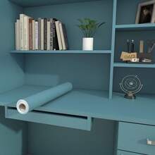 1 rouleau de papier peint de couleur unie, autocollant de décoration de chambre à coucher imperméable et anti-humidité, papier peint amovible et réutilisable, papier peint de rénovation d'armoire de cuisine, papier peint de réfection de meuble d'armoire, autocollant de changement de bureau, stickers muraux, décoration murale, papier peint autocollant