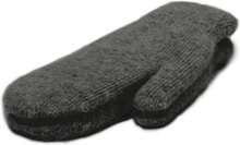 Winter Warm Mittens For Women Men - Soft Faux Rabbit Fur Mittens Elastic Cuff Fashionable Stretchy Knit Gloves Cold Weather - 深灰色 - 查看 2