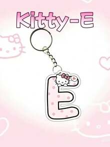 Sanrio 1 Hello Kitty Acrylic Keychain, 26 English Letters, Girl's Keychain With Various Cartoon Patterns Of Hello Kitty, Cute Bag Pendant, Car Keychain, Spelling Pendant, Perfect Birthday Gift, 2D Tablet, Winter Christmas Gift, Holiday Gift, Keychain, Cute Bag Pendant, Pen Bag Pendant. - Multicolor - View 16