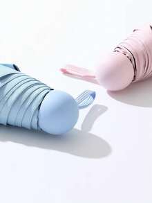 1 Stück kompakter Doppelnutzen-Regenschirm, tragbarer Mini-Sonnenschirm, UV-Schutz leichter Regenschirm