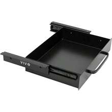 Cajn extrable deslizante montado debajo del computadora de 13 pulgadas para computadora de oficina, asa de extraccin, organizador de almacenamiento para estacin de trabajo, negro, computadora - 13 pulgadas + Negro - - Ver 2