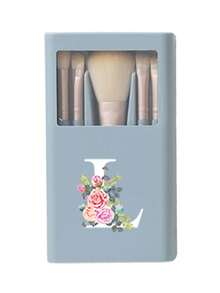 5 Stücke/Set tragbarer Makeup-Pinsel-Set mit Spiegel, Muster mit weißen Gänseblümchen Buchstaben A-Z, verpacktes Makeup-Pinsel-Set, multifunktionaler Makeup-Pinsel mit Spiegelbox, Mini-Multifunktions-Makeup-Stift, Foundation-Makeup-Pinsel, Lidschatten-Pinsel, Grundlagen-Beauty-Tool-Mischpinsel. Der Makeup-Organizer-Ständer enthält Makeup-Pinsel, praktisches Mädchen-Geschenk-Makeup-Tool-Set, ideal als Geschenk, tragbare Reiseutensilien, Reisebedarf, Pinsel-Set, Makeup-Pinsel-Set, Makeup-Set komplett, Makeup-Pinsel-Set, komplettes Makeup-Set, Pinsel-Set, Makeup-Pinsel-Set, Makeup-Geschenkset, Set