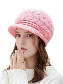 2pcs Women's Hat And Gloves Set, Knitted Beanie Hat And Gloves, Casual Fashion For Autumn/Winter, Suitable For Daily Use, Outdoor Travel, Hiking, Skiing, Climbing, Christmas