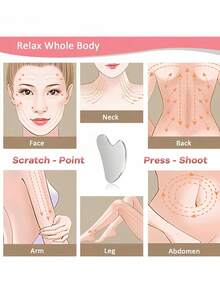 Tấm Gua Sha kim loại hình trái tim bằng thép không gỉ, dụng cụ Gua Sha gương 304, tấm Gua Sha massage lưng tại nhà - Nhiều màu - Xem 4