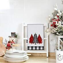 2/4 pièces Set Serviettes de Noël, Joyeux Noël, Serviettes de Cuisine Super Absorbantes, Séchage Rapide, Serviettes Imprimées en Polyester, Chiffons de Nettoyage de Cuisine, Chiffons, Fournitures de Cuisine. Cadeau de Noël!