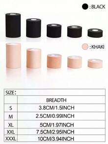 Băng quấn ngực mùa hè (2.5-10cm, 5 độ rộng khác nhau) Dành cho phụ nữ có vòng ngực nhỏ, giúp ngực lớn trông nhỏ hơn, ngăn ngừa chảy xệ, giúp gom ngực nhỏ mùa hè, băng quấn ngực, chất liệu co giãn. - Màu Khaki - Xem 10