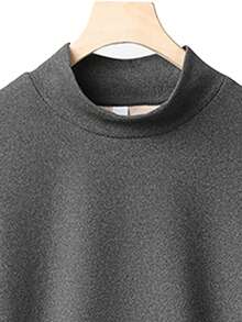 3 件套男士秋冬针织上衣、商务休闲圆领汗衫、内衣和外套打底衫 - 灰色 - 查看 3