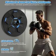 Máquina de Boxeo Músical, Recargable Bluetooth de Equipo de Boxeo Saco de Boxeo, Intelligent Boxing Target, con Pantalla Inteligente, Guante, 18 Modos Y 9 Velocidades, para Niños Y Adultos - 1 - Ver 2