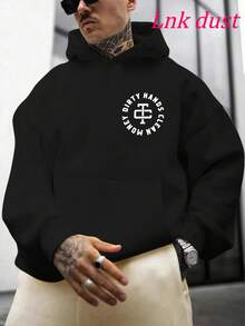 Troll CoWork Hard Hoodie Print,250g Polyester Men's And Women's Clothing Casual And Cozy Hoodies Leyo,  Long Sleeve Hooded Sweatshirt, Casual Versatile Top For Autumn Winter - 黑色 - 查看 3