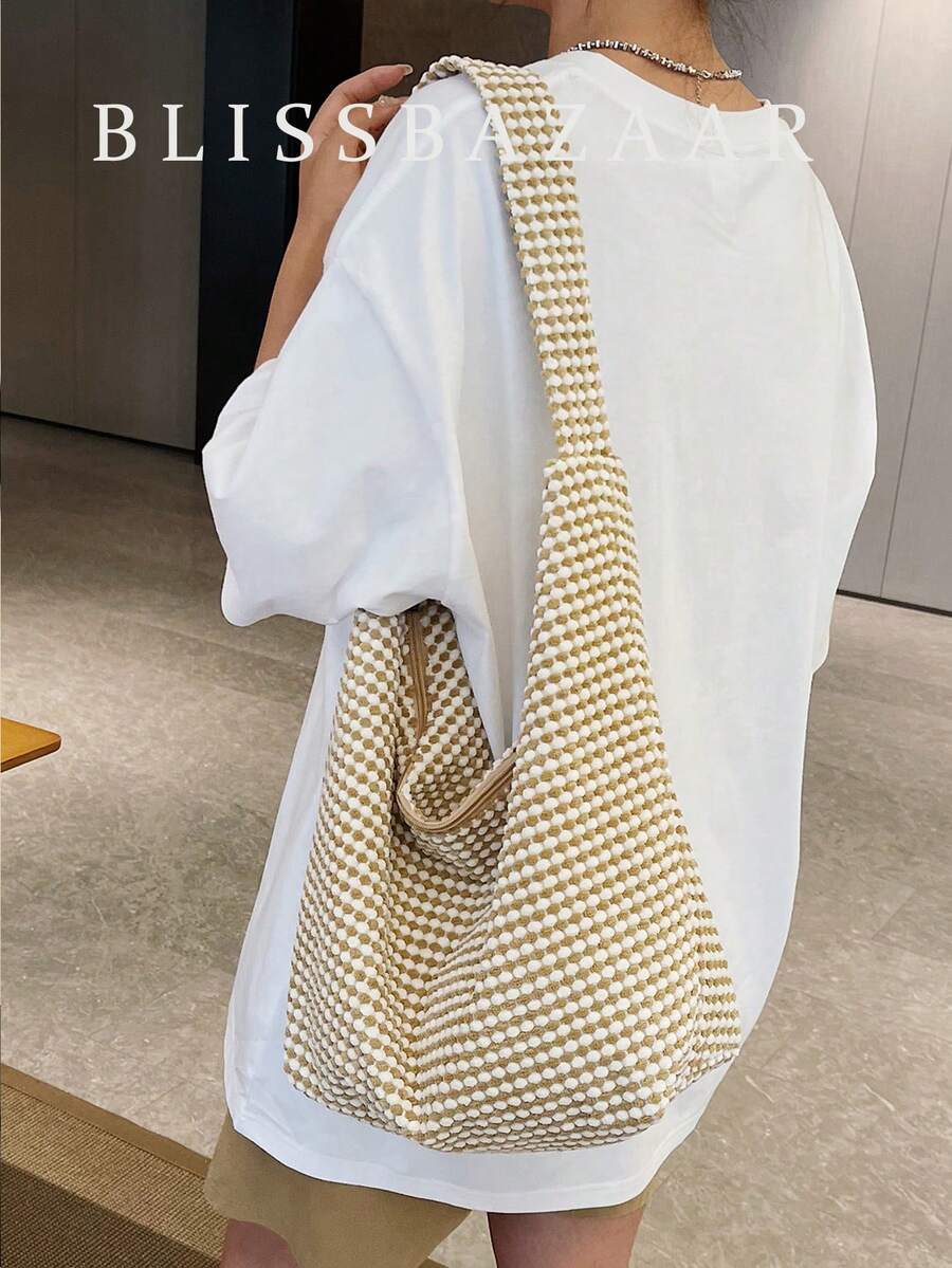 Casual Minimalist Shoulder Bag - Multicolor - View 1