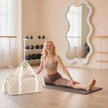 Training Bags - Brown White Corduroy Squares - View 8