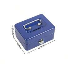 1PC Heavy-Duty Metal Cash Box With Key Lock - Secure Money Storage Box With Removable Coin Tray & 2 Keys - Portable Cash Box For Home, Office, Retail Shop - Double Layer Organizer For Bills, Coins, Valuables (Black) - Multicolor - View 11