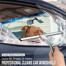 不锈钢多功能刮水器，可更换橡胶刮片，适用于淋浴房玻璃，手持式淋浴房刮水器，也可用于刮除玻璃上的水渍，是家用清洁刮水器、窗户刮水器和水渍清除器的理想选择，适用于淋浴房门、浴室、窗户和汽车玻璃。 - 彩色 - 查看 5