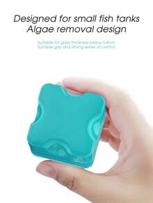 1pc Mini Aquarium Magnetic Brush, Four Corner Arc Design, All-Round Cleaning, Firm Holding, Suitable For Small Fish Tank, Algae Scraper, Glass Cleaner - Green - View 8