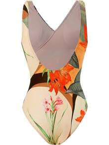 Traje de Baño para Mujer de Playa Conjunto de Bikini y Falda Larga con Tirantes en la Espalda de 2 Piezas Floral - Beso FLor - Ver 2