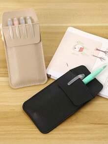 Custom Text PU Pen Bag, Durable Anti-Leakage Nurse Pocket Pen Holder, Large Capacity Portable Ballpoint Pen Storage Bag, PU Leather Medical Nurse Bag - Double Layer Durable Pen Case, Multi-Color Options, Large Capacity Portable Storage Pouch, Medical Professional Equipment, Sturdy Design,Christmas Gift Supplies - Multicolor - View 5