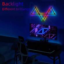 6/9/12通道智能RGB声控变色LED灯，1600万种颜色选择；蓝牙语音控制，DIY定制房间装饰灯；卧室氛围照明，电竞节奏灯；展览照明，无盲区；适用于卧室装饰、游戏室等。 - 彩色 - 查看 6