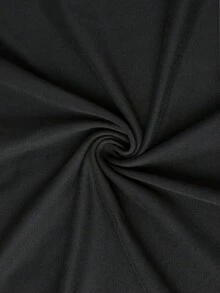 女士宽松字母和狗狗印花长袖T恤，适合春秋季休闲穿着，黑色 - 黑色 - 查看 8