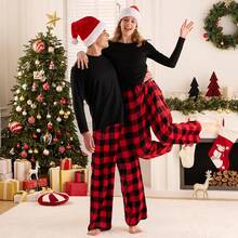 Mens Pajama Pants Soft Flannel Fleece Pajama Bottoms Sleep & Lounge Pants With Pockets And Drawstringhalloween - 黑色和紅色格子 - 查看 9