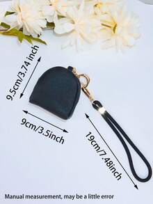 1pc Mini Backpack Keychain With Wrist Keychain Cute Cosmetic Bag For Women PU Leather Makeup Bag Key Pocket Lipstick Bag Coin Bag Data Cable Organizer Zipper Pouch Wallet Mini Wallet Purse Wallet Wristlet Wallet Card Wallet