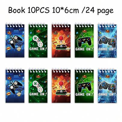 12pcs Game Coil Notebook, Student Notebook, Word Notebook, Coil Notebook, Material Notebook, Notepad, School Stationery, Student Prize, Party Notepad, Back-To-School Stationery Supplies, Christmas Notepad