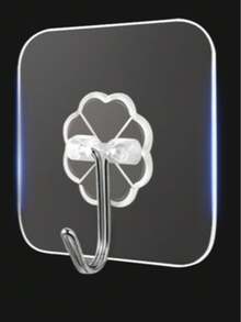 4pcs Curtain Rod Hook - Heavy-Duty Clip-On Curtain Rod Holder, No-Drill Adhesive Bracket For Door Curtains, Telescopic Rod Hook No-Drill Curtain Rod Holders, Adjustable & Reusable, Easy Install Adhesive Brackets, Perfect For Home Decor In Any Room, Black, Christmas/Halloween Gift Decoration,Party Decoration Shower Curtain Hooks Curtain Hooks - Multicolor - View 7