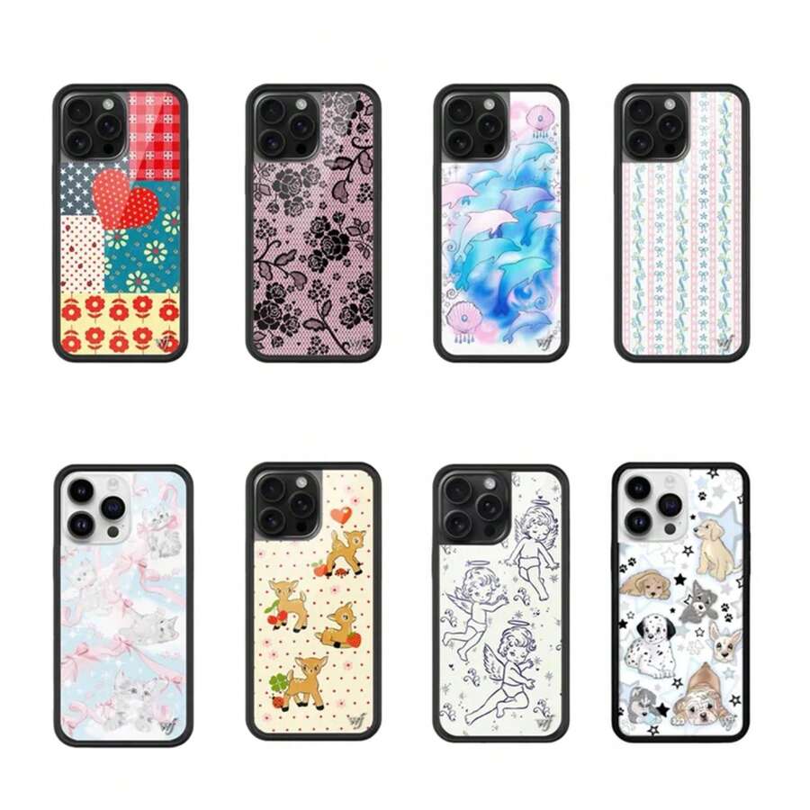 New Wildflower 3D WF Strawberry Phone Case For IPhone 17 12 13 14 15 16 Pro Max Plus Funda Cute Dolphin Cartoon Protective Cover - NS488-2 - 查看 1