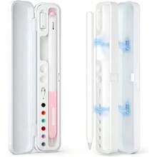 USTIYA Funda de transporte magnética para lápiz compatible con Apple Pencil 2da generación y 1ra generación caja de almacenamiento de lápiz para accesorios de lápiz  Galaxy Tab S Blanco - como en la foto - Ver 1