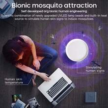 Lampara Mata Mosquitos Electrica con Luz Ultravioleta y Conexión USB para Control de Insectos en Hogar - Blanco - Ver 4
