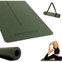 Tapete de Yoga Pro 5 mm - 183 x 68 - Antideslizante en PU y caucho de alta densidad - Soporte y amortiguación para yoga, pilates y entrenamiento en casa - Negro - Ver 9