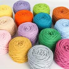 1/2pcs T-Shirt Yarn, Large 300g ± 20g T-Shirt Yarn Roll - 2cm Wide, Woven Fabric Knitted Yarn, Soft & Versatile For DIY Crafts, Used For Crocheting And Knitting Bags, Cushions, Dolls, Blankets, Slippers, Handicraft Crochet Projects, Available In Multiple Colors, Multicolor Yarn | Polyester Yarn | Acrylic Yarn | Crochet Yarn | Crafting Yarn | Vibrant Yarn Balls | Versatile Crafting Material, Knitting Accessories And Supplies