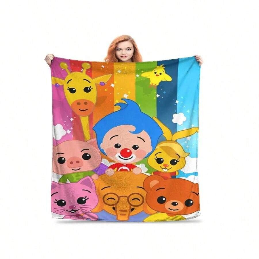 Joker Plims Fleece Throw Blankets Cartoon Blankets For Home Travel Lightweight Bedding Throws,2.Jpg - 白色 - 查看 1