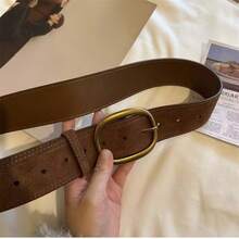 Retro Y2K Style Belt, New PU Leather Belt, Versatile For Jeans And Wide Pants, High-End