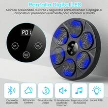 Máquina de Boxeo con Música Bluetooth Inteligente, Velocidad y Volumen de Práctica Ajustables, Máquina de Boxeo de Pared con Guantes de Boxeo - 1 - Ver 6