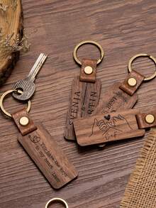 1/5/10/20/50 chiếc Móc khóa gỗ cá nhân hóa khắc chữ/logo, Móc khóa gỗ khắc tên, Quà tặng tiệc cưới, Quà tặng phù dâu, Quà tặng Ngày của Cha, Ngày của Mẹ, Quà tặng Halloween, Quà sinh nhật hoặc kỷ niệm cho phái nữ, Quà tặng cho bố mẹ, Phụ kiện tiệc tùng, Dễ dàng lắp đặt - Nhiều màu - Xem 2
