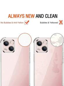 CSDZ Shockproof Transparent Silicone Phone Case, Compatible With IPhone, Galaxy, And Other Phones, TPU Protective Back Cover, Waterproof, Anti-Drop, Anti-Scratch - Clear - View 4