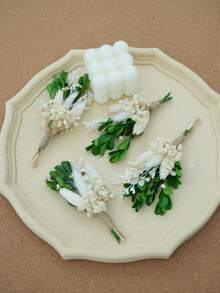 Dried Flower Bouquet - Green - View 6