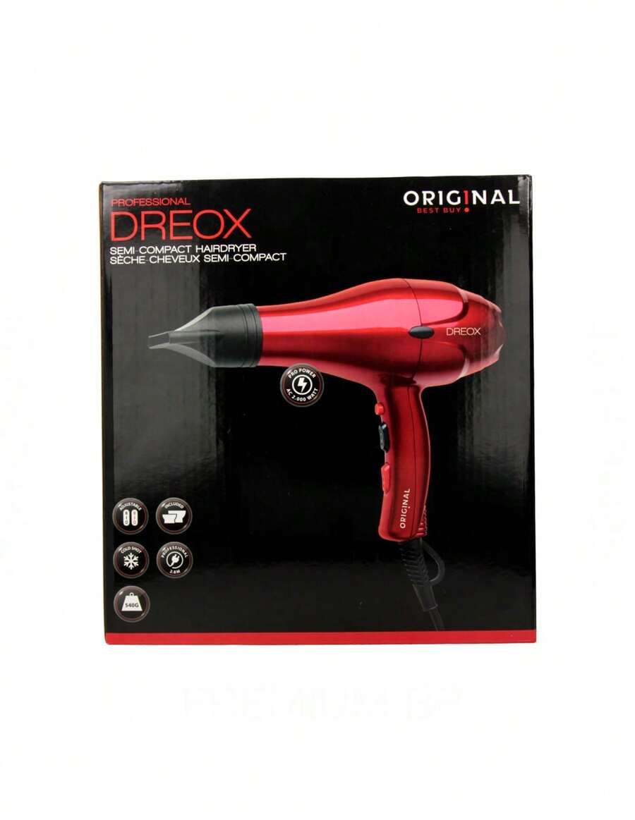 Sinelco Original Dreox Secador De Cabello Rojo 2000 W, Secador De Cabello 2000 Vatios Rojo ¡envío En 24/48hs! - Multicolor - Ver 1