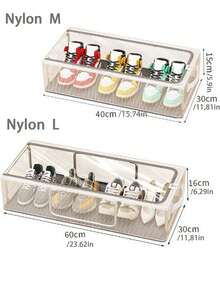 Foldable Fabric Shoe Storage Box With Transparent Cover, Shoe Organizer Box - Multicolor - View 9