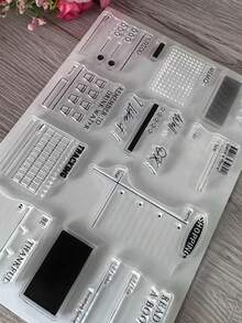 1 透明橡皮图章 复古橡胶透明卡片专用唱片图案制作印章 DIY 剪贴簿照片杂志相册装饰印章 ﻿