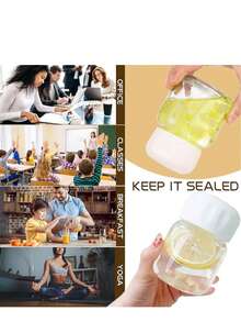 2个迷你便携式玻璃奶瓶，【迷你便携式】外卖玻璃咖啡杯水瓶带盖，牛奶杯，耐热茶杯，家用厨房日用密封旅行杯，可用洗碗机清洗，适用于牛奶、咖啡、花茶等。 - 彩色 - 查看 9