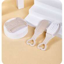 3pcs Baby Comb Set, Newborn Soft Hair Brush, Baby Bath Brush, Baby Care Grooming Tools - Multicolor - View 18
