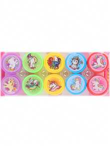 10/24/48 Pcs Unicorn Assorted Stampers For Kids Birthday Party Favors Goody Bag Stuffers Pinata Fillers Classroom Rewards Carnival Prizes