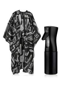 专业理发用品：1/2/4/12 件理发工具套装，包括美发披肩、长袍、带颈掸的理发剪刀、发夹、胡须刷、胡须剃刀、理发梳、美发围裙、染发披肩、清洁刷、沙龙喷雾瓶、造型喷雾瓶、酒精喷雾瓶、高压喷雾瓶和美发工具套装。 - 彩色 - 查看 17