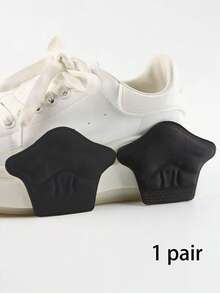 QKC 1 Paar unisex Fersenkappen mit voller Abdeckung, verstärkt rutschfest, schwarz und beige, verstellbares und zurechtstutzbares Design, geeignet für verschiedene Schuhe zum Fußschutz