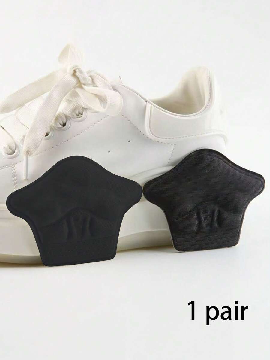 QKC 1 Paar unisex Fersenkappen mit voller Abdeckung, verstärkt rutschfest, schwarz und beige, verstellbares und zurechtstutzbares Design, geeignet für verschiedene Schuhe zum Fußschutz