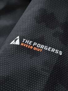 1 件运动型男士户外运动骑行钓鱼徒步防风防水迷彩软壳夹克 - 黑色 - 查看 10